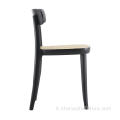 Popolare Dinning Chair Dinning con rattan e legno massiccio